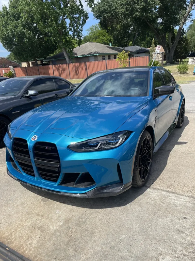 European Motor Gruppe Houston BMW M3 G80 performance specialists working on a customer vehicle